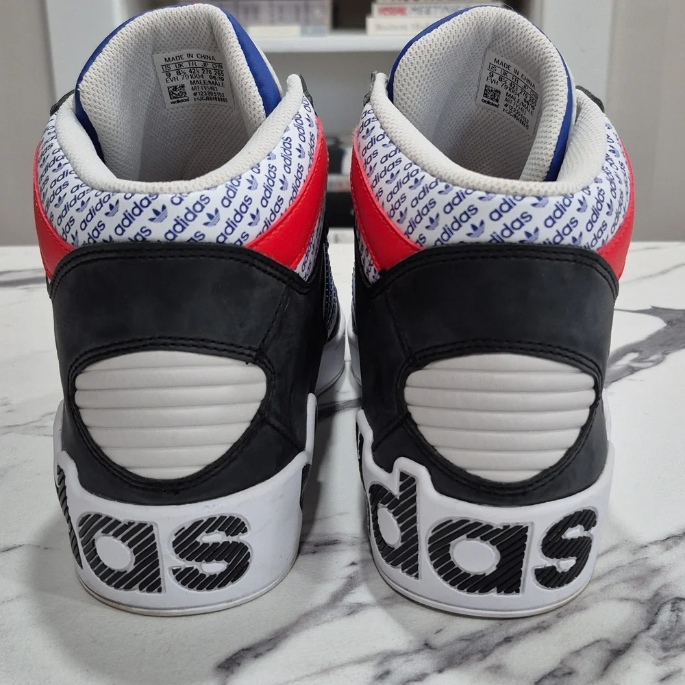 Adidas Transmission Pack Hi Top Hard Court Basketball Sneakers, Mens 9 White - Picture 4 of 15